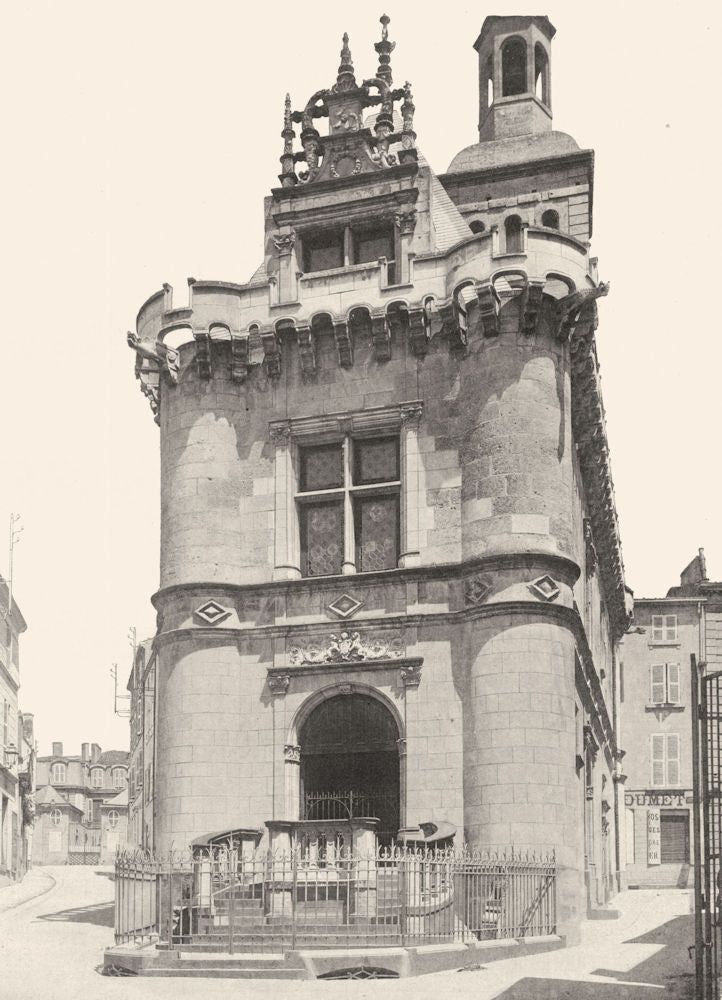 DEUX-SÈVRES. Niort- Ancien hôtel de ville 1904 old antique print picture